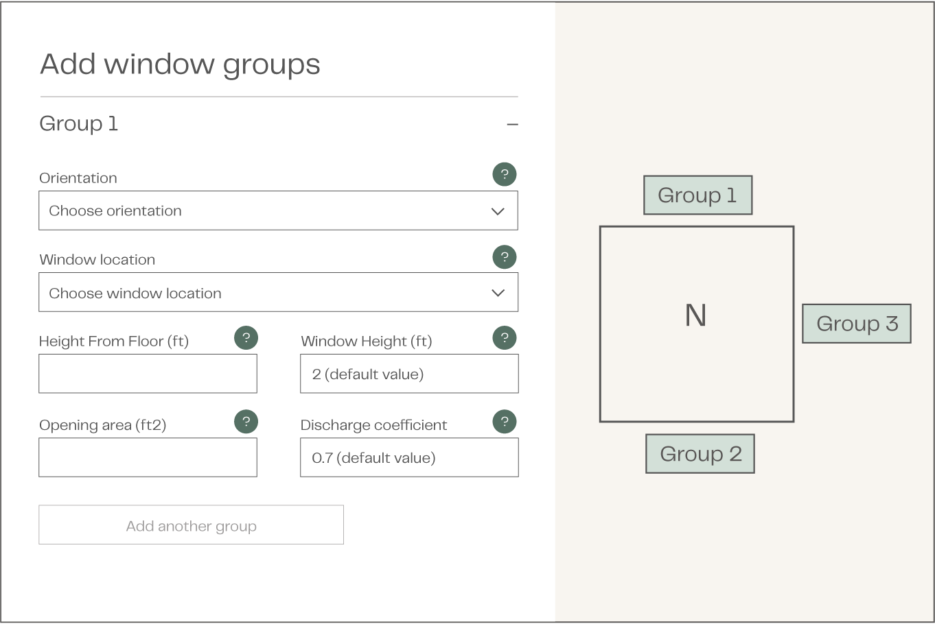 Guide How To Design For Natural Ventilation With Our Calculators   Air Change Calculator Window Groups 